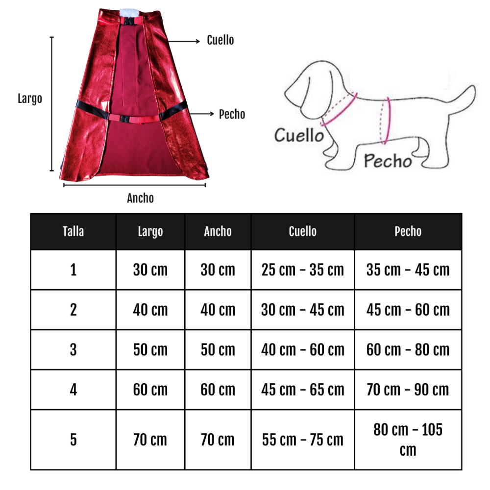 Capa Navideña Para Perros y Gatos