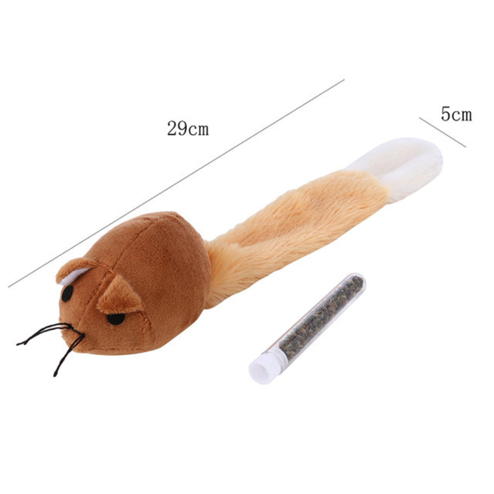 Kit Cinco Para Gatos Minican Mausse + Ratón Cola Larga