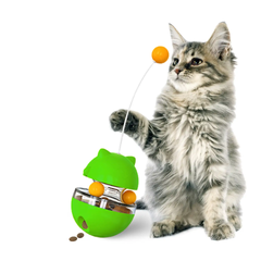 Juguete Interactivo Tambaleante para Gato – Con Dispensador de Comida