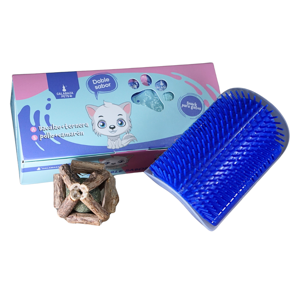 Kit Dos Para Gatos Snack Duo Cup + 2 Juguetes