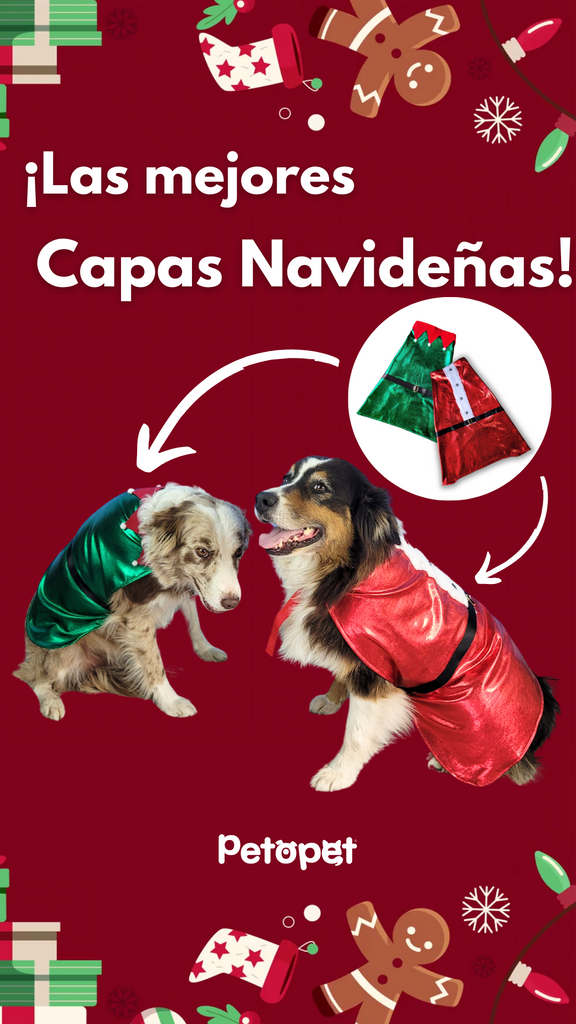 Capa Navideña Para Perros y Gatos