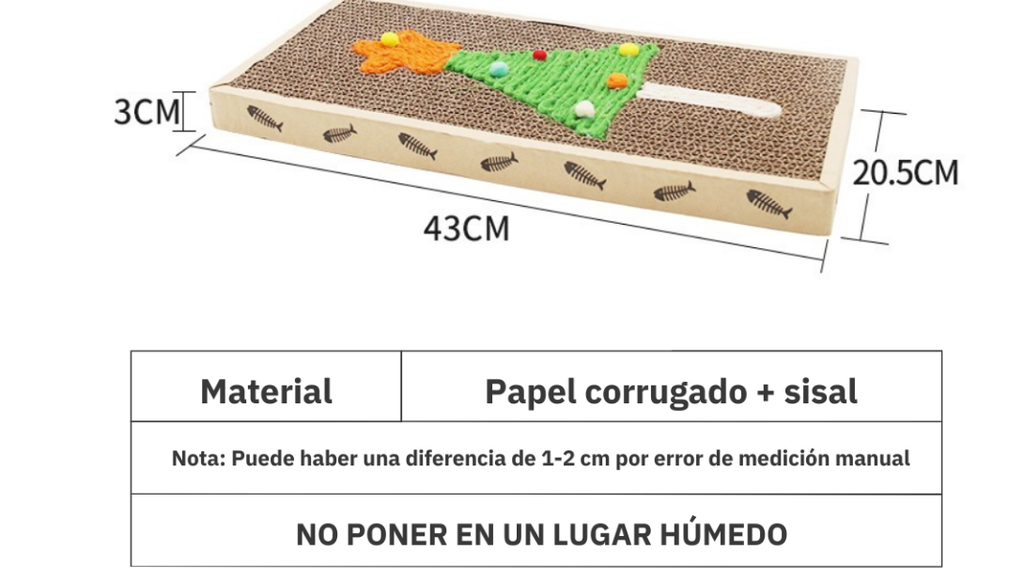 Juguete para Gatos Rascador Plano