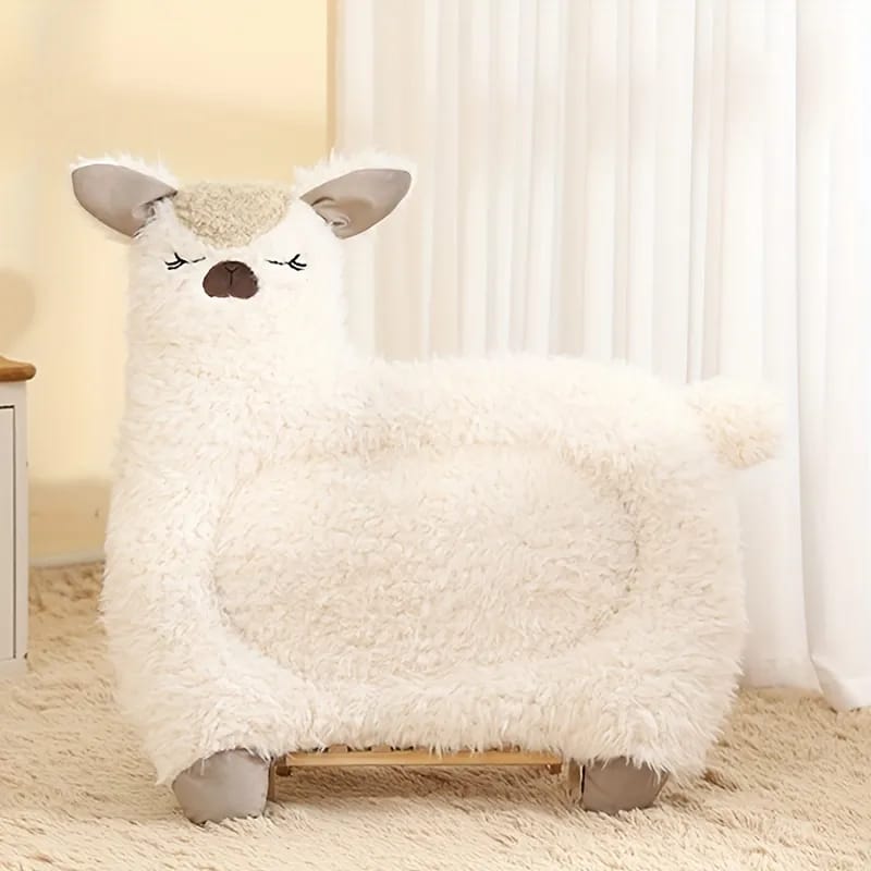 Cama Forma de Alpaca Para Gatos o Perros pequeños