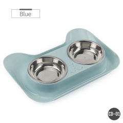 Comedero Doble Anti Reguero Anti Hormigas Para Mascotas