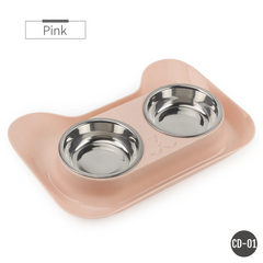 Comedero Doble Anti Reguero Anti Hormigas Para Mascotas