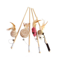 Juguete Gato Varita Madera