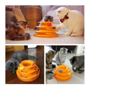 Juguete Interactivo Gato Torre 3 Niveles Con Pelotas