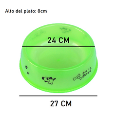 Comedero Redondo Extragrande Plástico Traslucido Cp-04