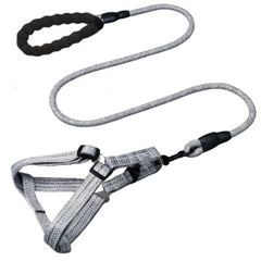 Traílla y Arnés Para Mascotas Mango de Goma