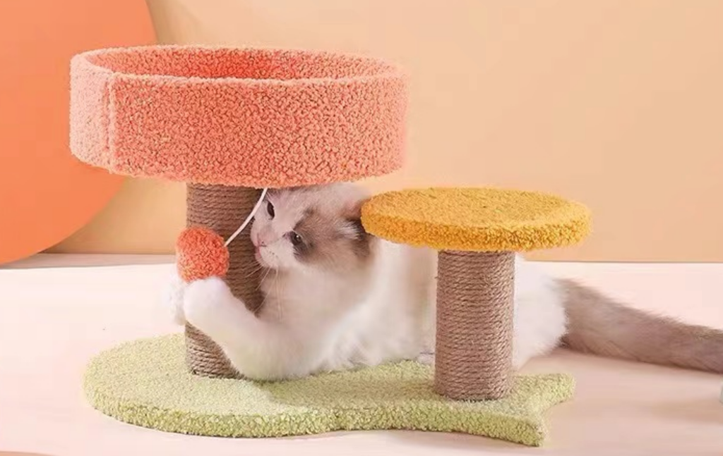 Gimnasio Rascador Pez con Cama Mediano