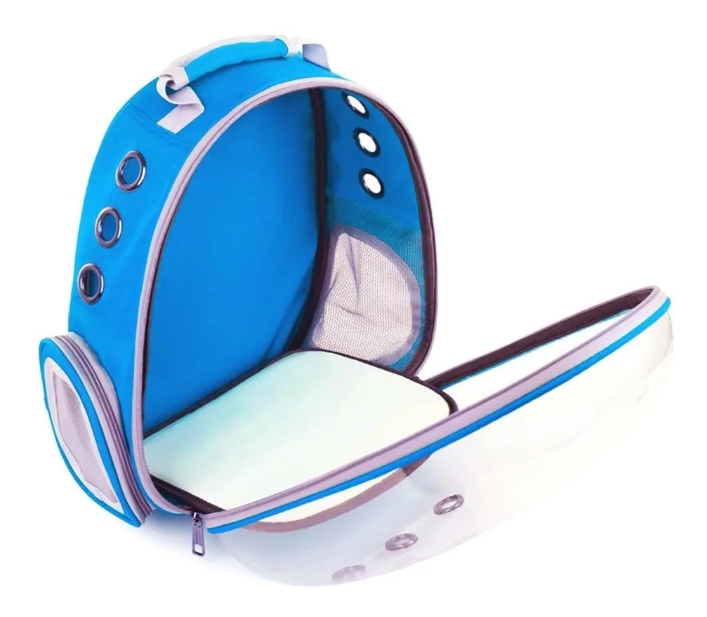 Morral Mochila Maleta Transparente Para Perro O Gato