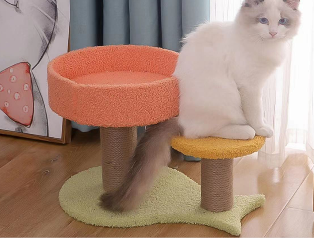 Gimnasio Rascador Pez con Cama Mediano