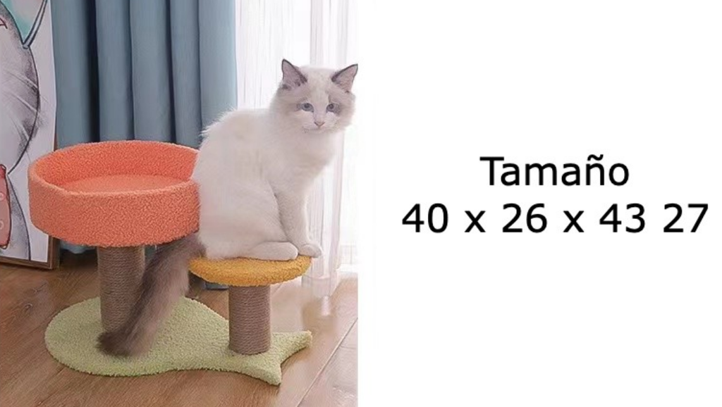 Gimnasio Rascador Pez con Cama Mediano