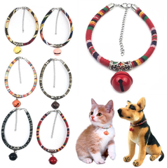 Collar Bohemio Con Cascabel Mascotas