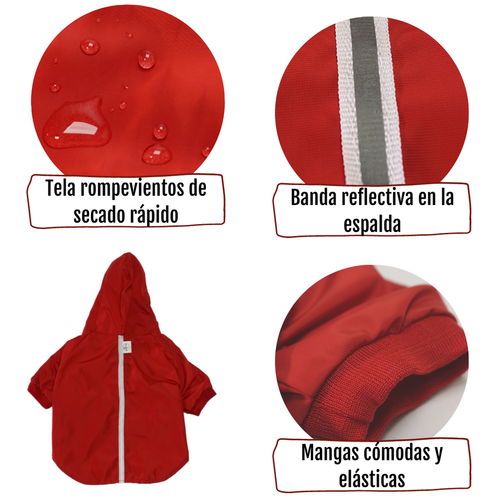 CHAQUETA CON REFLECTIVO Y MALLA ROMPE VIENTOS