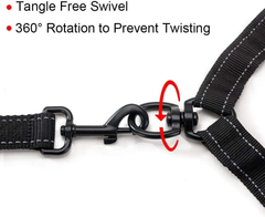 Correa Traílla Doble Elástica Reflectiva Cómoda 2 Perros