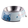 Image of Comedero Plato Perro Gato 2en1 Melamina Acero Inox.