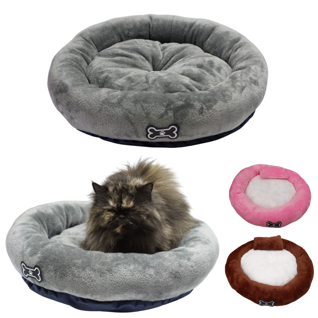 CAMA PERRO/GATO REDONDA TIPO NIDO CON COJIN EXTRA COMODA